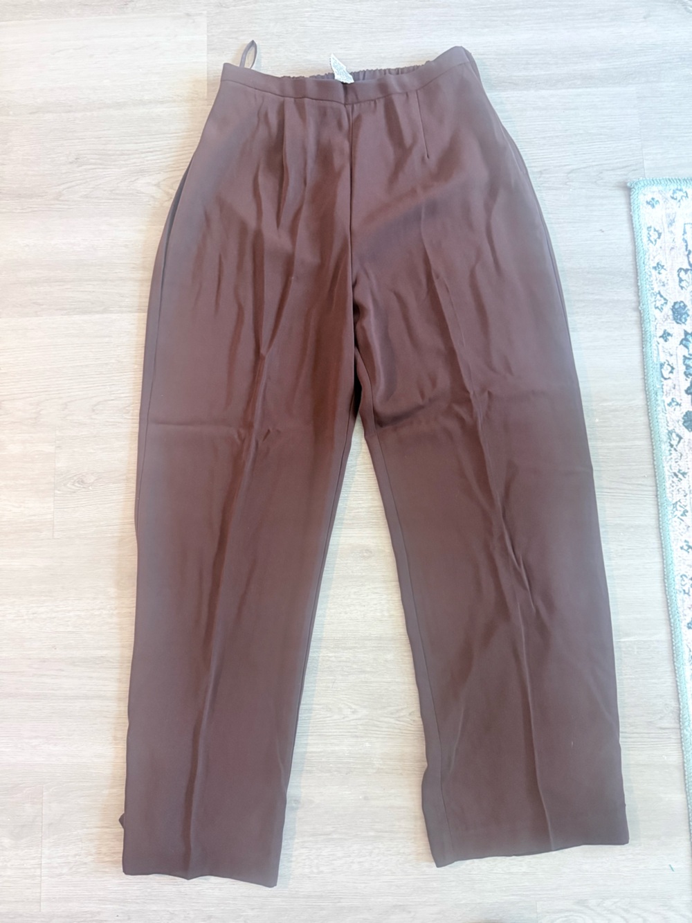Women’s Brown Dress Pants, elastic waste, like new, size 12